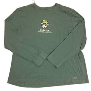 Life is Good Green Long Sleeve Men's Shirt XXXL